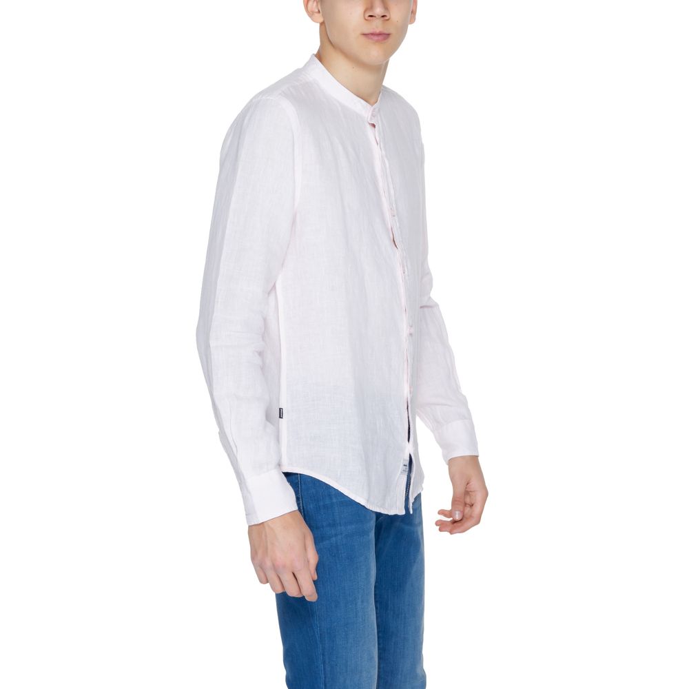 Blue multicolor linen shirt